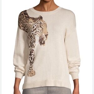 Time and Tru Beige Animal Print Sweater